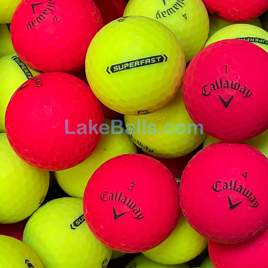 24 Callaway Superfast Bold Matte Yellow & Red Golf Balls 2022/23 Model (Pearl/Grade A)