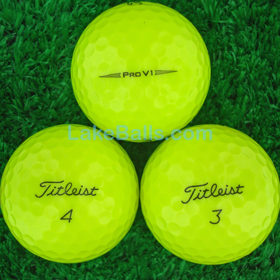 24 Titleist PRO V1 2020 Model Yellow Golf Balls (Pearl Grade)