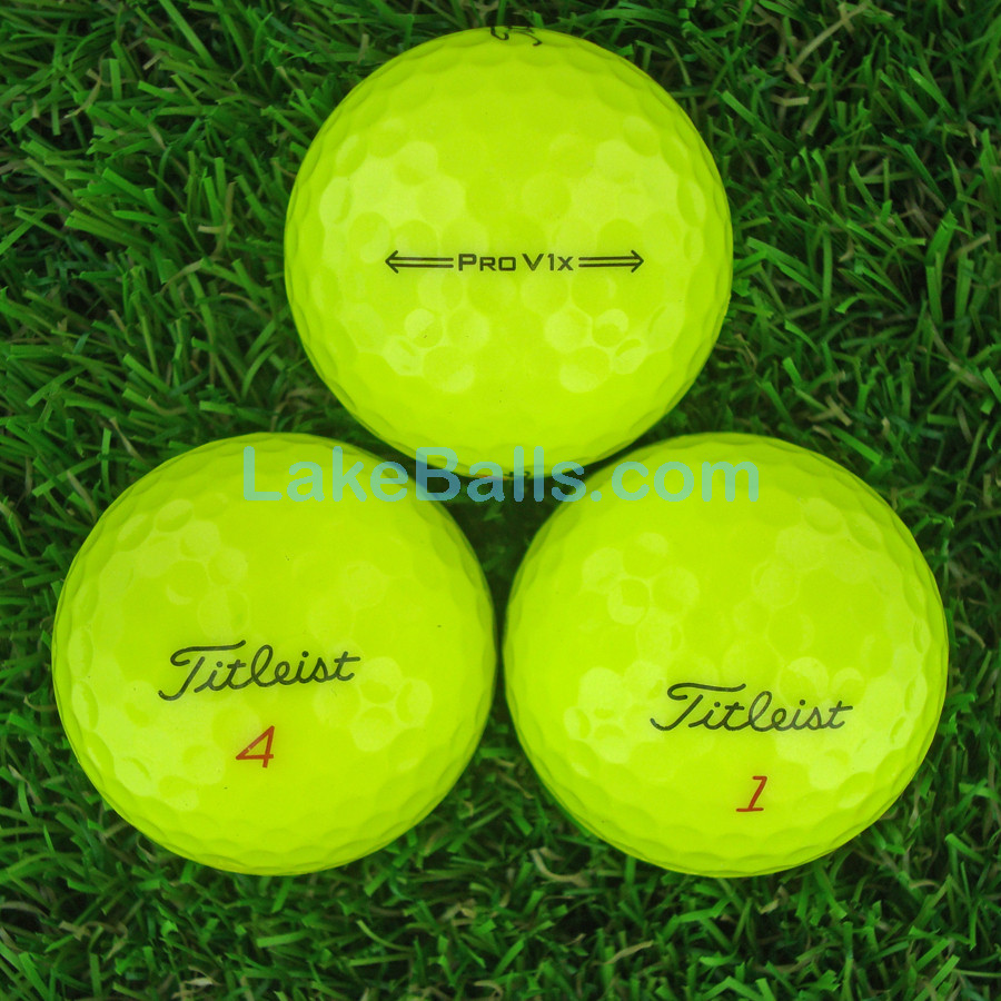 24 Titleist PRO V1x 2022 Model Yellow Golf Balls (Grade A)