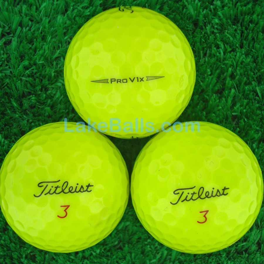 24 Titleist PRO V1x 2020 Model Yellow Golf Balls (Grade A)