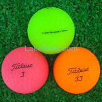 24 Titleist Velocity Matte Finish Coloured Golf Balls 2021 (Pearl/Grade A)