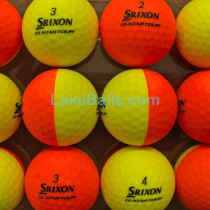 12 Srixon Q-Star Tour Divide Matte Yellow/Orange Golf Balls (Pearl Grade)