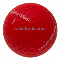 24 TaylorMade Soft Response Matte Red Golf Balls (Pearl/A Grade)