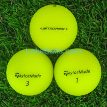 24 TaylorMade Soft Response Matte Yellow Golf Balls (Pearl/A Grade)