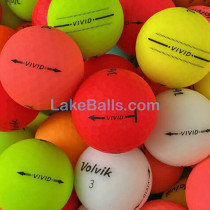 24 Volvik Vivid Matte Finish Coloured Golf Balls (Pearl/Grade A)