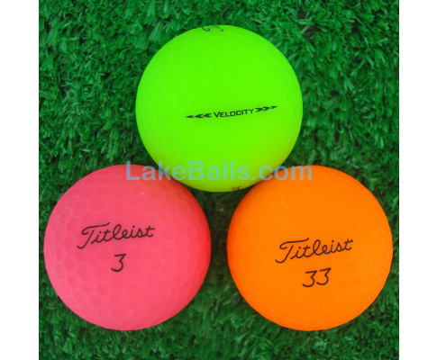 24 Titleist Velocity Matte Finish Coloured Golf Balls 2021 (Pearl/Grade A)