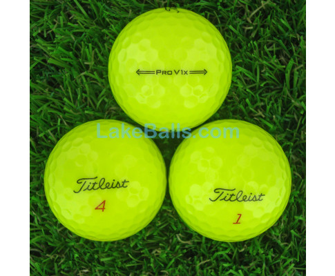 24 Titleist PRO V1x 2022 Model Yellow Golf Balls (Grade A)