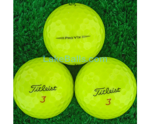 24 Titleist PRO V1x 2020 Model Yellow Golf Balls (Grade A)
