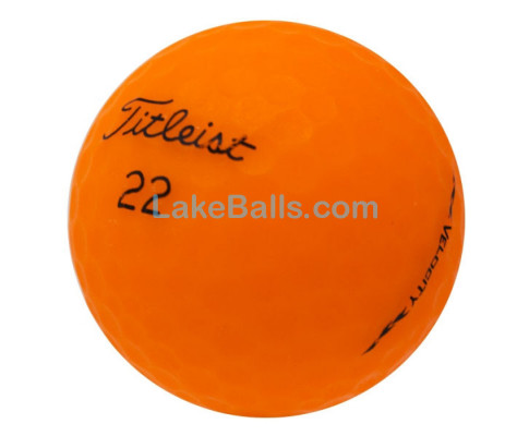 24 Titleist Velocity Orange Matte Finish Golf Balls (Pearl/Grade A)