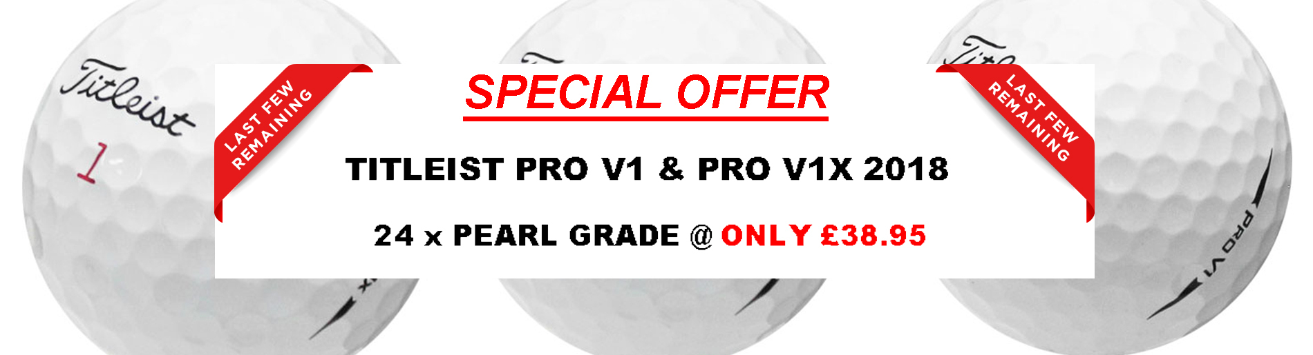 Titleist PRO V1 & PRO V1x 2018 Pearl Grade golf balls